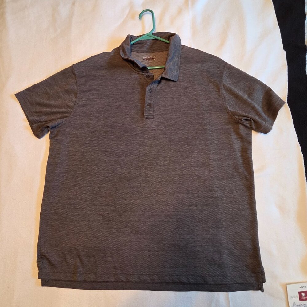 Falls Creek polo men's 2XL XXL short sleeve shirt gray (25)